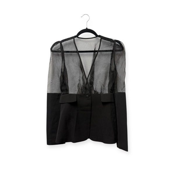 HOMAGE Sheer Black Blazer - Picture 1 of 5